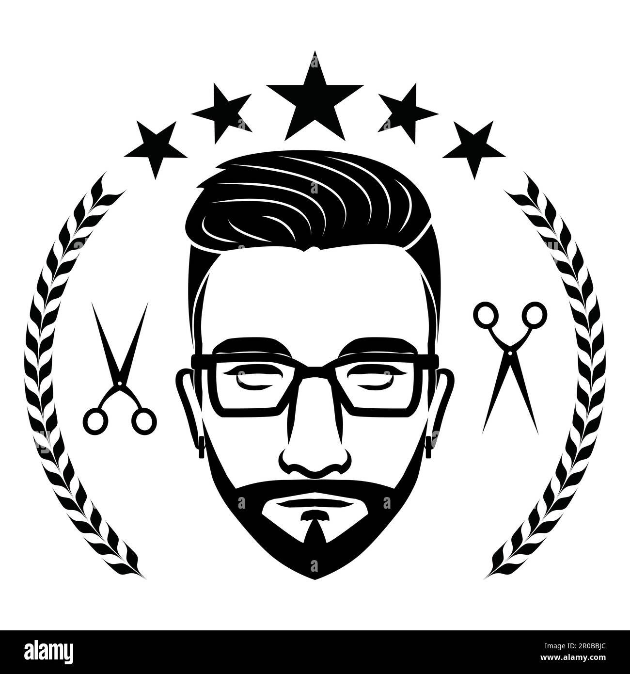 Linienzeichnung eines alten männlichen Gesichts. Gute Verwendung für Symbol, Icon, Avatar, Tattoo, T-Shirt-Design, Logo oder beliebiges Design Stock Vektor