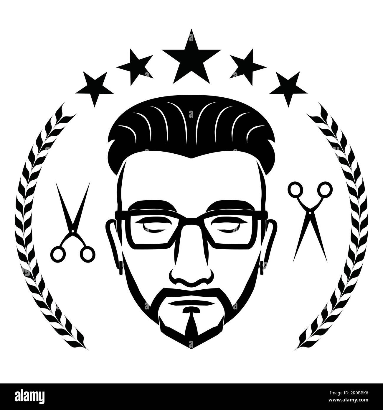 Linienzeichnung eines alten männlichen Gesichts. Gute Verwendung für Symbol, Icon, Avatar, Tattoo, T-Shirt-Design, Logo oder beliebiges Design Stock Vektor