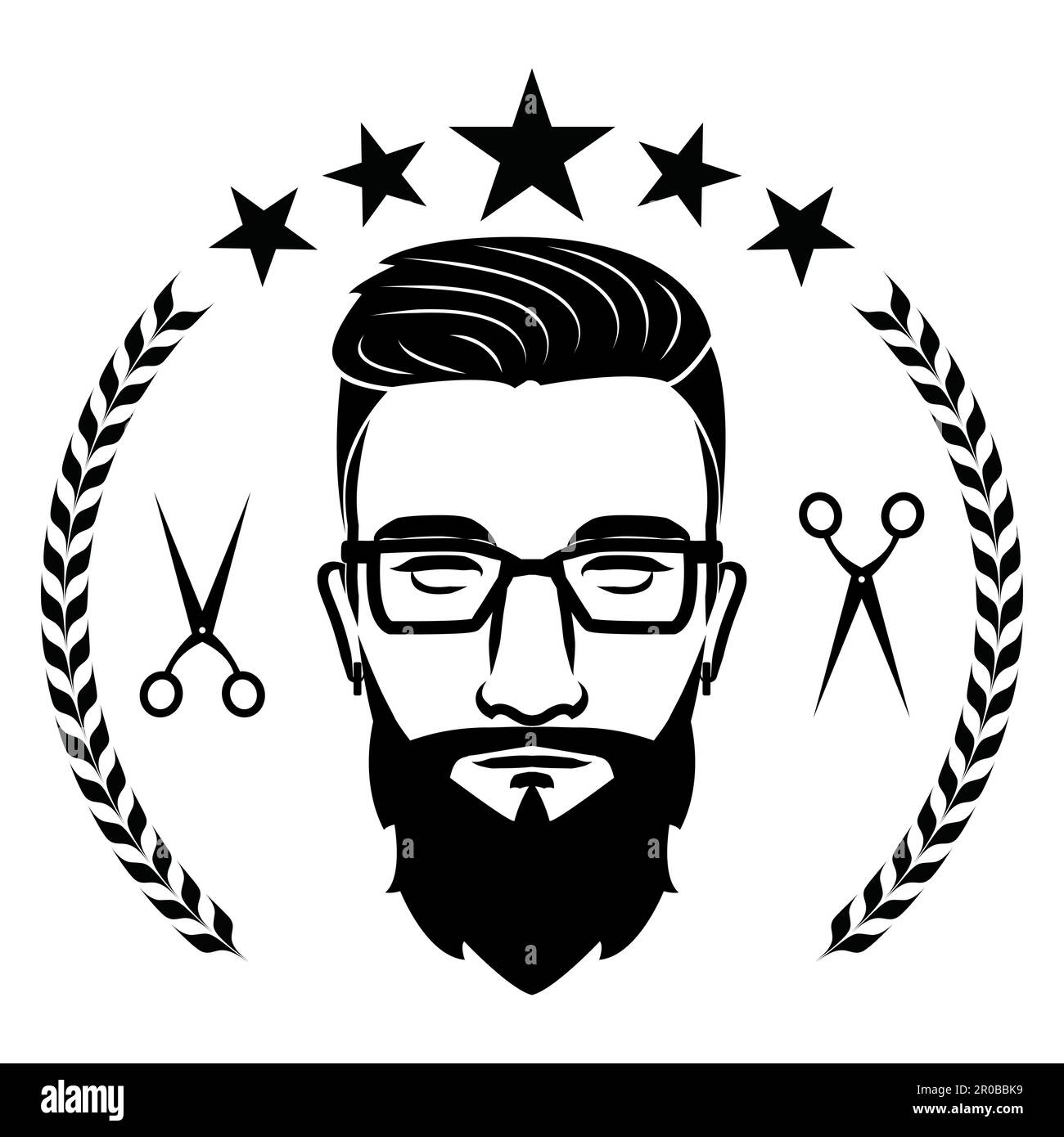 Linienzeichnung eines alten männlichen Gesichts. Gute Verwendung für Symbol, Icon, Avatar, Tattoo, T-Shirt-Design, Logo oder beliebiges Design Stock Vektor