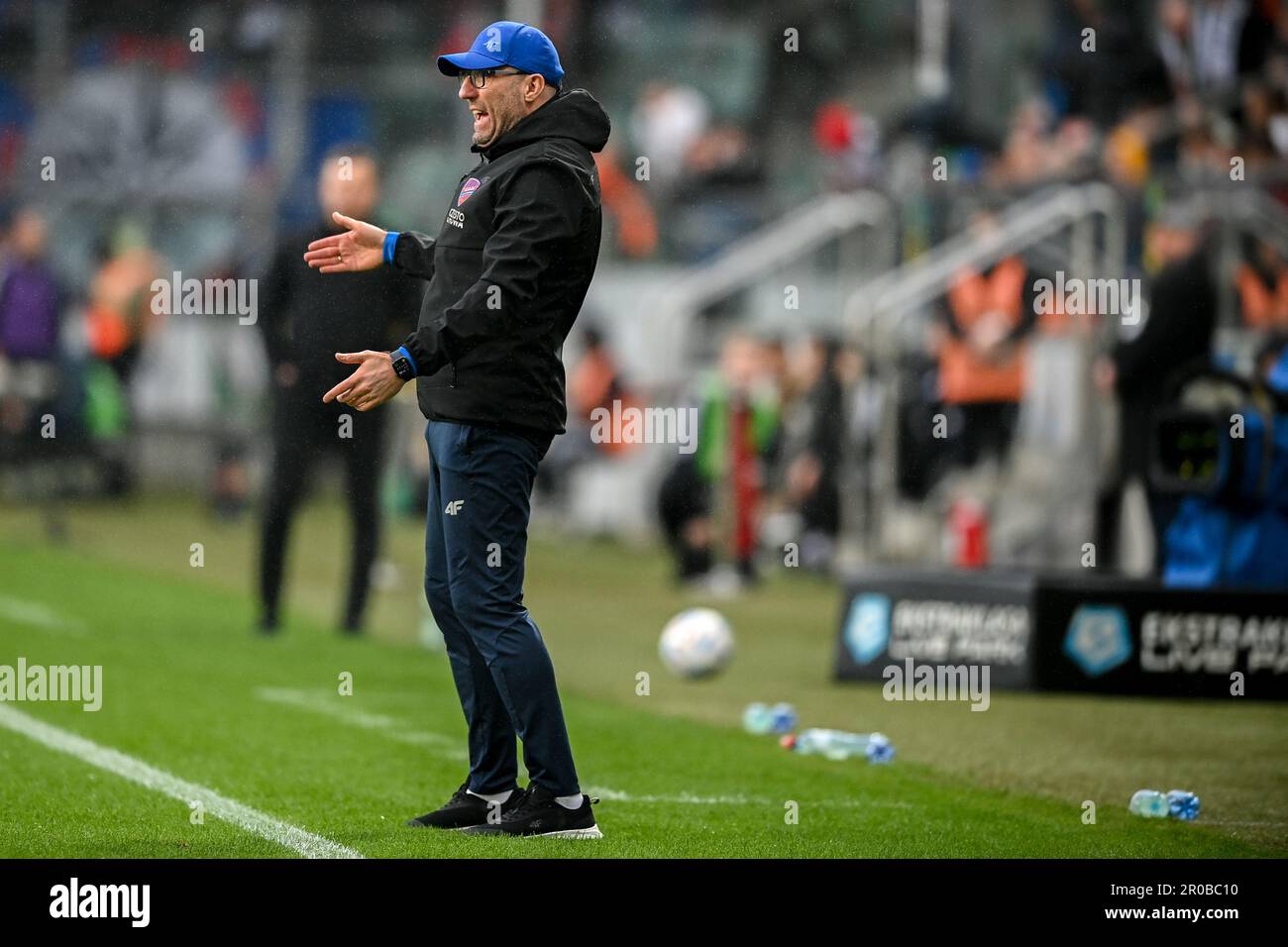 WARSCHAU, POLEN - 1. APRIL 2023: T-Mobile Ekstraklasa Legia Warszawa - Rakow Czestochowa o/p: Marek Papszun Coach (Rakow) Stockfoto