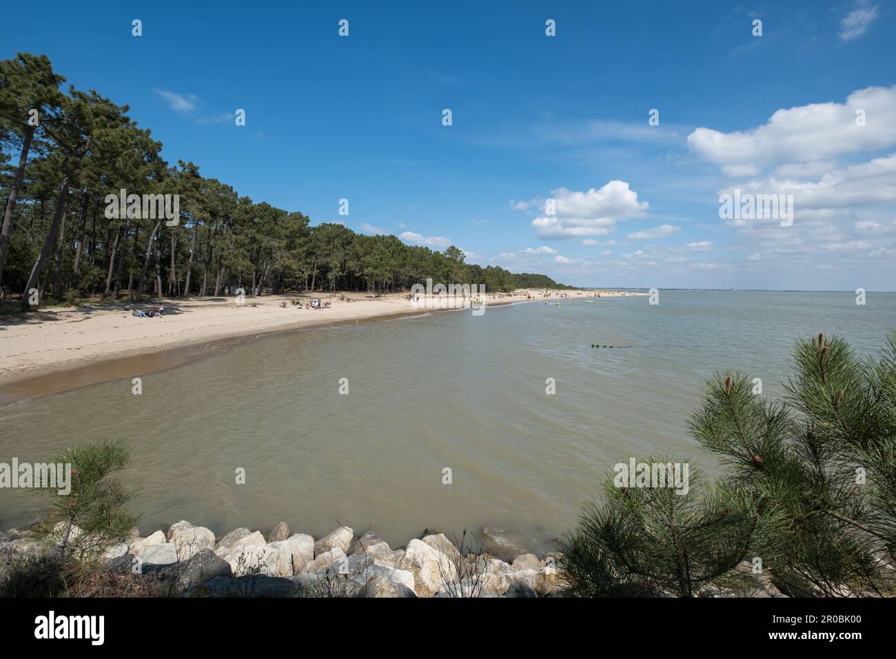 Oleron Island in Charente-Maritime, Frankreich. Gatseau Beach im kleinen Resort Saint-Trojan-les-Bains Stockfoto