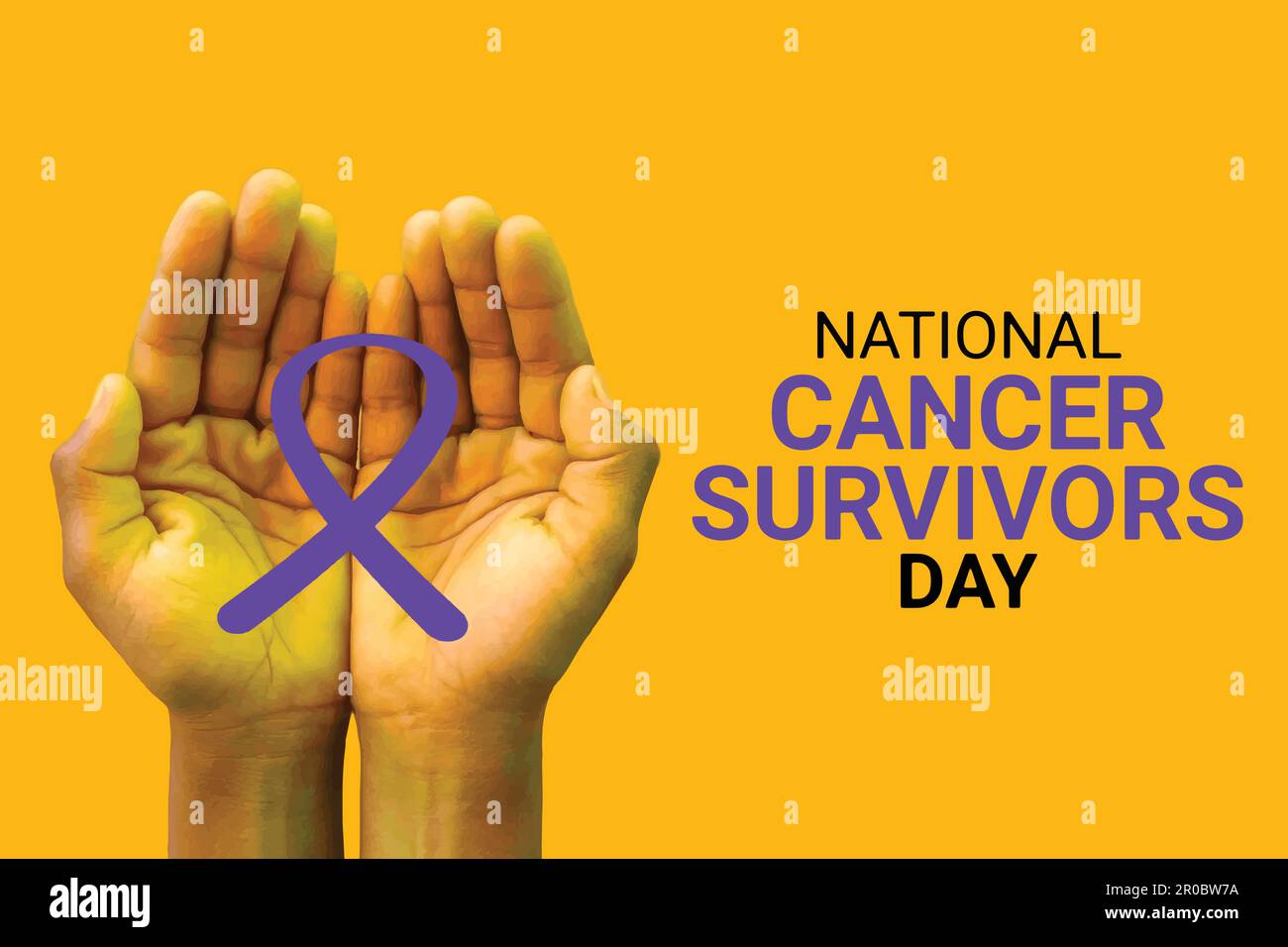 Nationaler Tag Der Krebserkrankungen. Vektorabbildung für Grußkarten, Poster und Banner. Stock Vektor