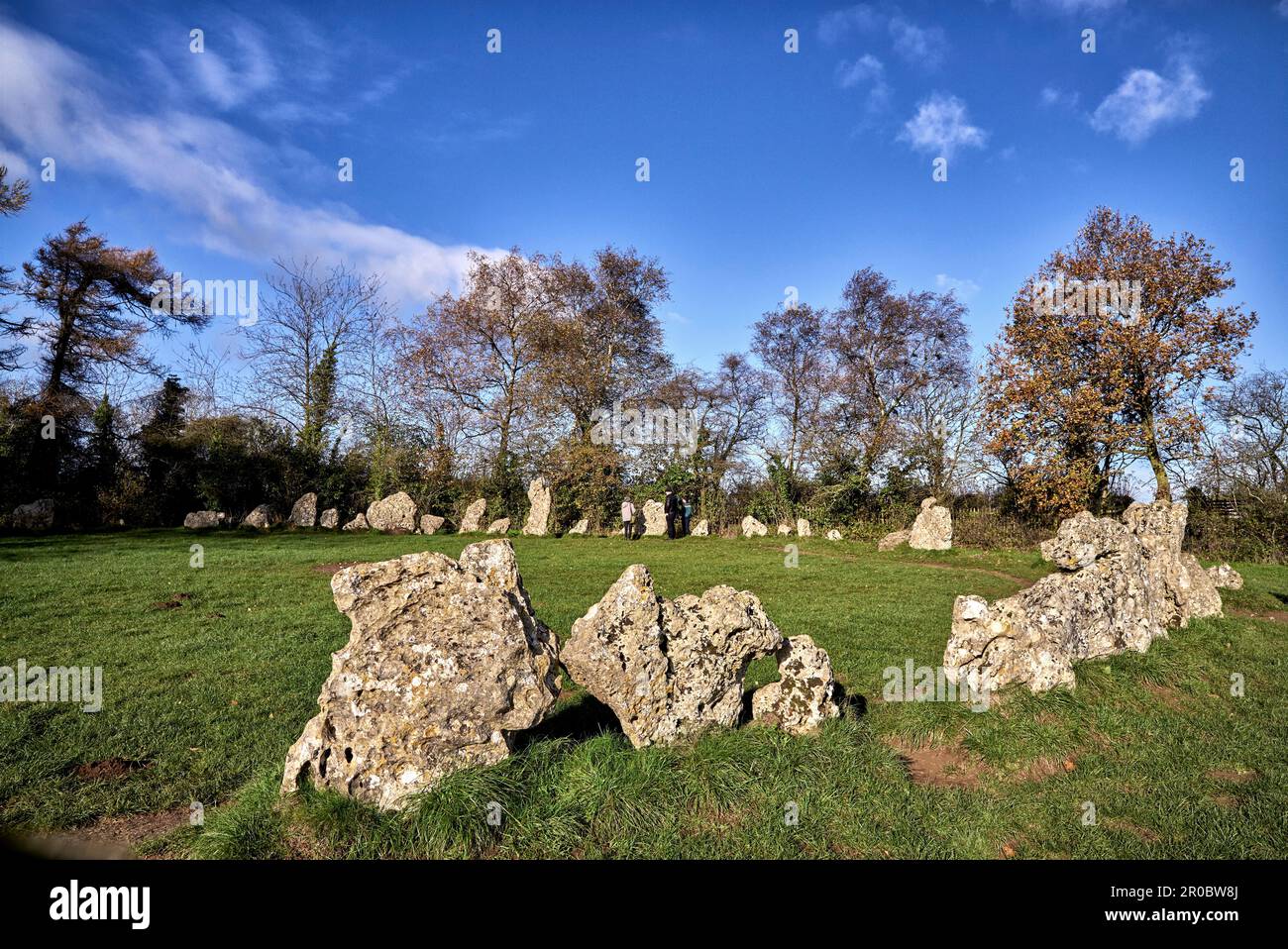 Rollright Stones, Cotswolds, England, Großbritannien Stockfoto