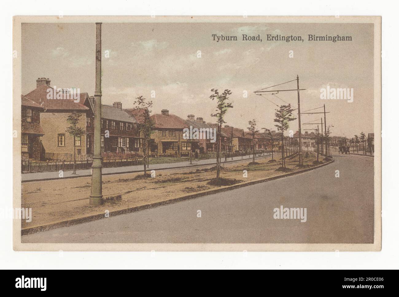 Postkarte: Tyburn Road, Erdington, Birmingham, 1930-40. Topographische Ansichten - Kesterton Collection Stockfoto