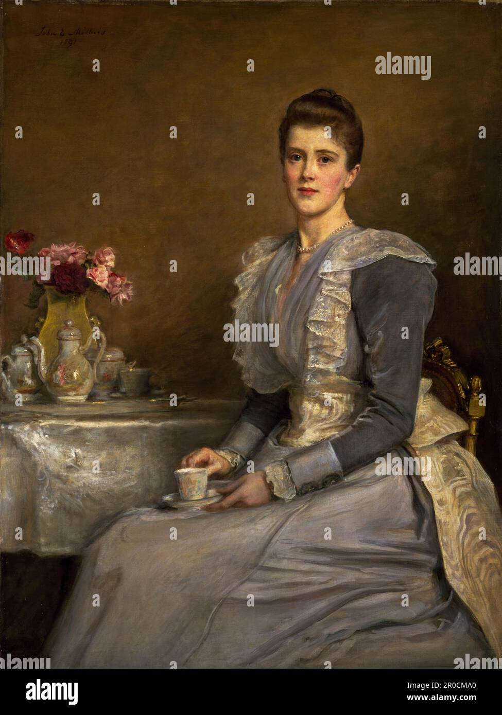 Das Porträt von Mary Endicott (d.1957), Frau Joseph Chamberlain, 1890-91. Von John Everett Millais Stockfoto