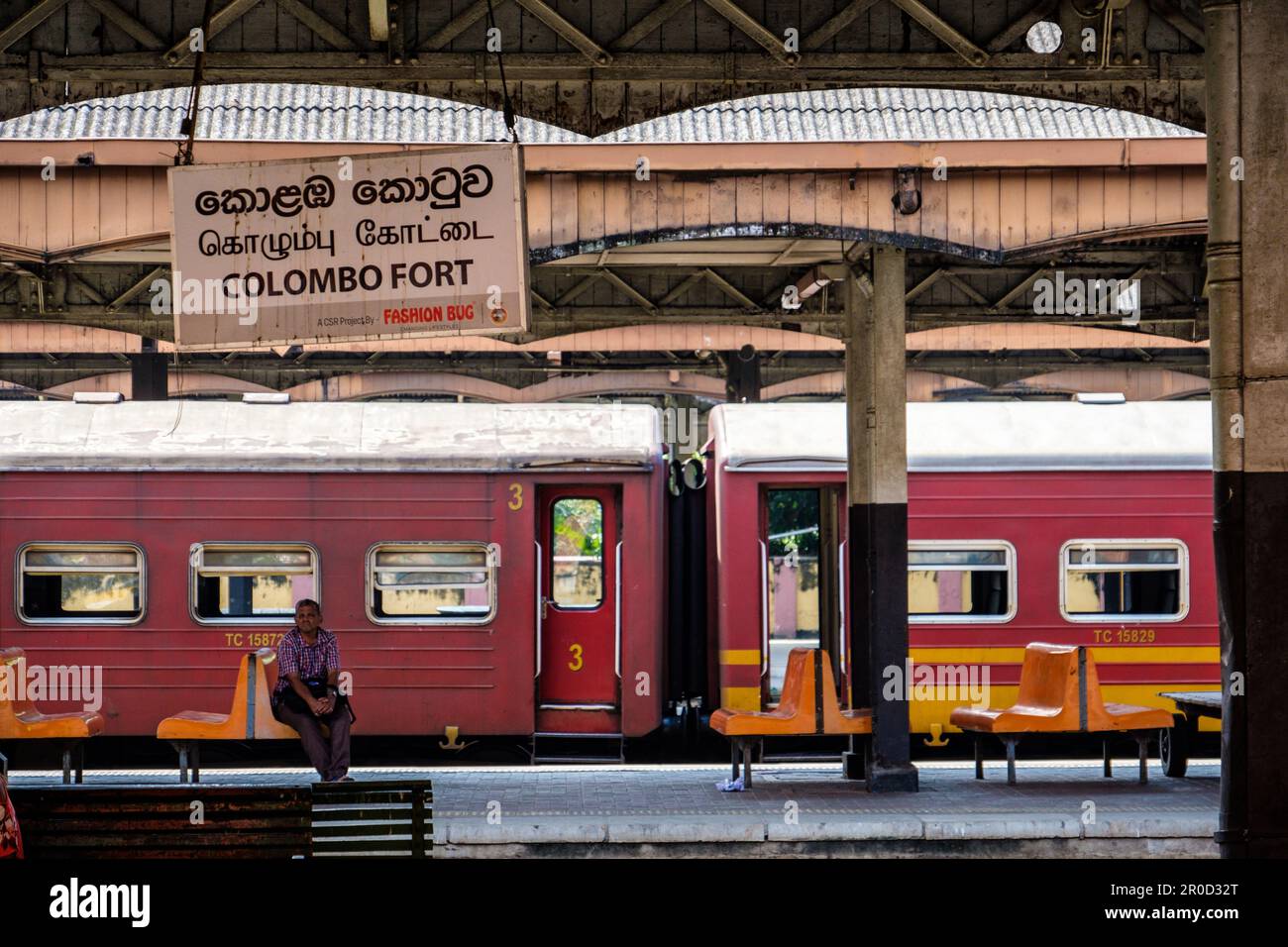 Bahnhof Colombo Fort, Sri Lanka, Ceylon Stockfoto