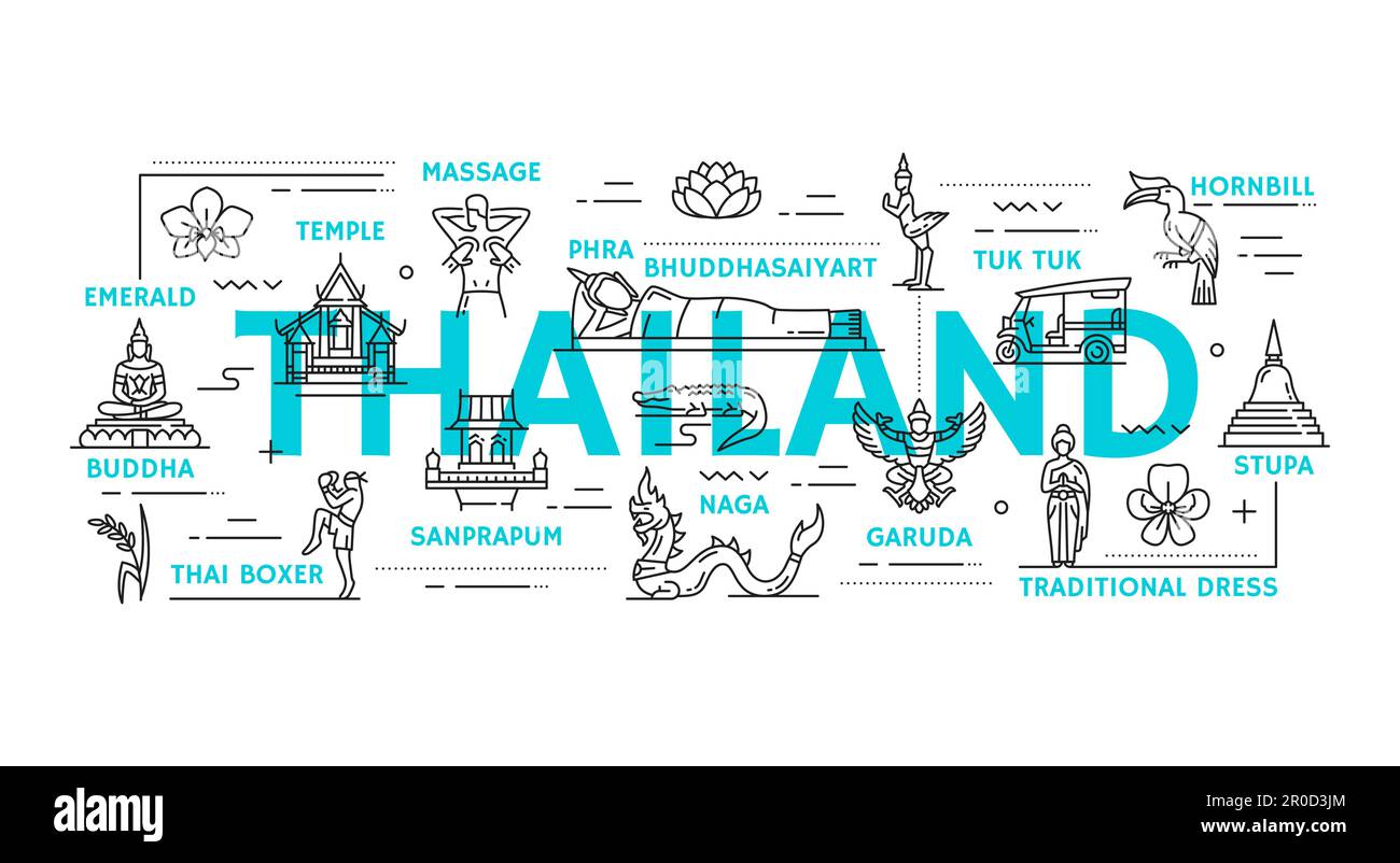Thailändische Reiseführer, thailändische Wahrzeichen, Kultur