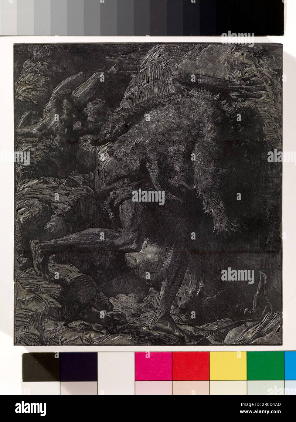 2006.1040.96. Dalziels Bibelgalerie - Kain und Abel, 1863-70. Eingravierter Holzblock. Designer: Lord Frederic Leighton. Graviererin: Dalziel-Brüder Stockfoto