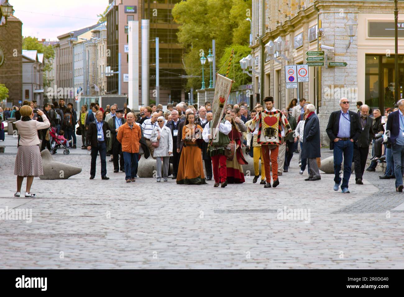 Tallinn, Estland - 2. September 2017: Stadtfestival Old Hansa (Hanseatische Liga, statt Deutsche Hanse, Altstadt Nordwesteuropa kommerziell asso Stockfoto