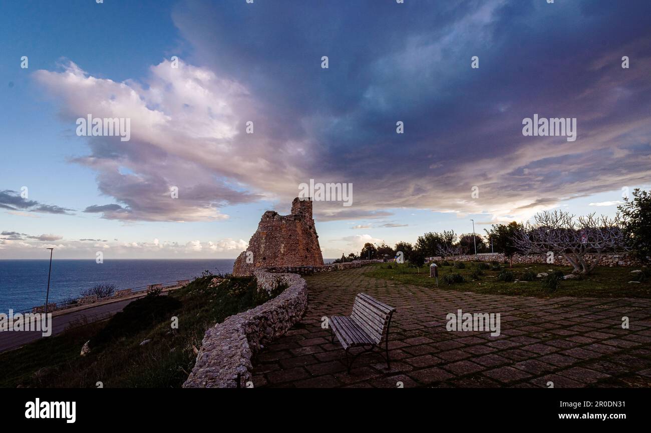 Torre Nasparo (Tiggiano) - Salento, Apulien, Italien Stockfoto