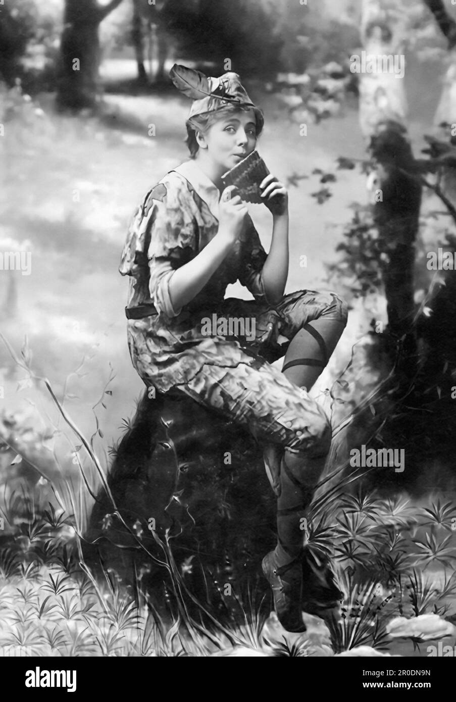 Maude Adams als Peter Pan. Porträt der amerikanischen Schauspielerin Maude Ewing Adams Kiskadden (1872-1953), 1905 Stockfoto