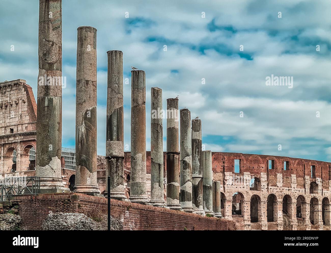 Tempio di Venere era il più grande tempio conosciuto dell'antica Roma - Italien Stockfoto