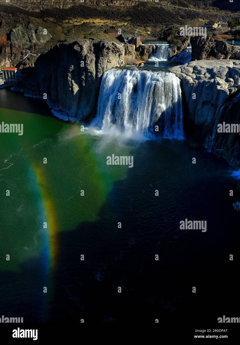Die Wasserfälle der Shoshone Falls am Snake River in Idaho Stockfoto