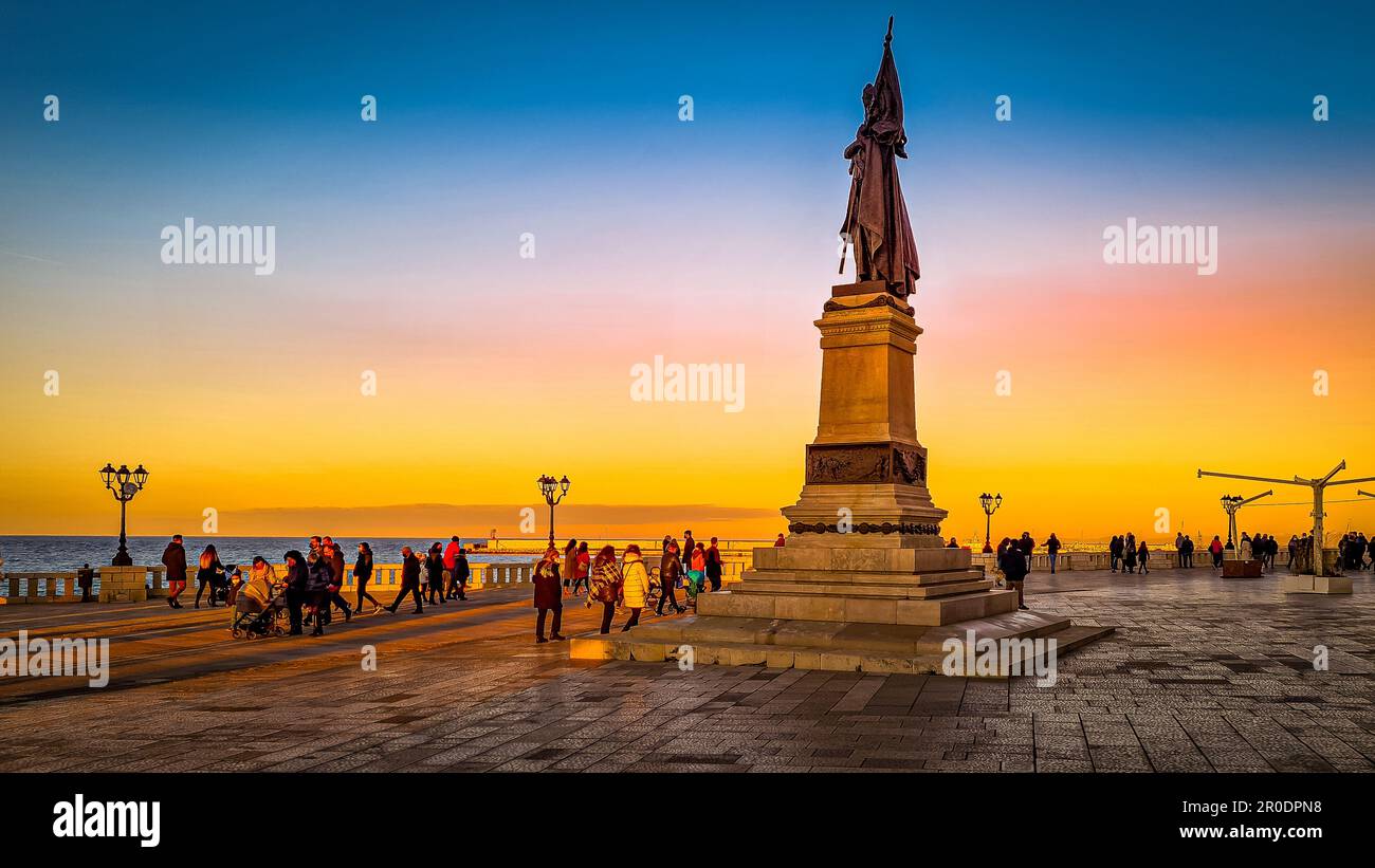 Otranto an der Adriaküste ist als internationales Touristenzentrum bekannt Stockfoto