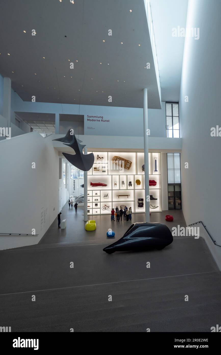 Eingang zum Design Museum, Pinakothek der Moderne, München, Deutschland Stockfoto