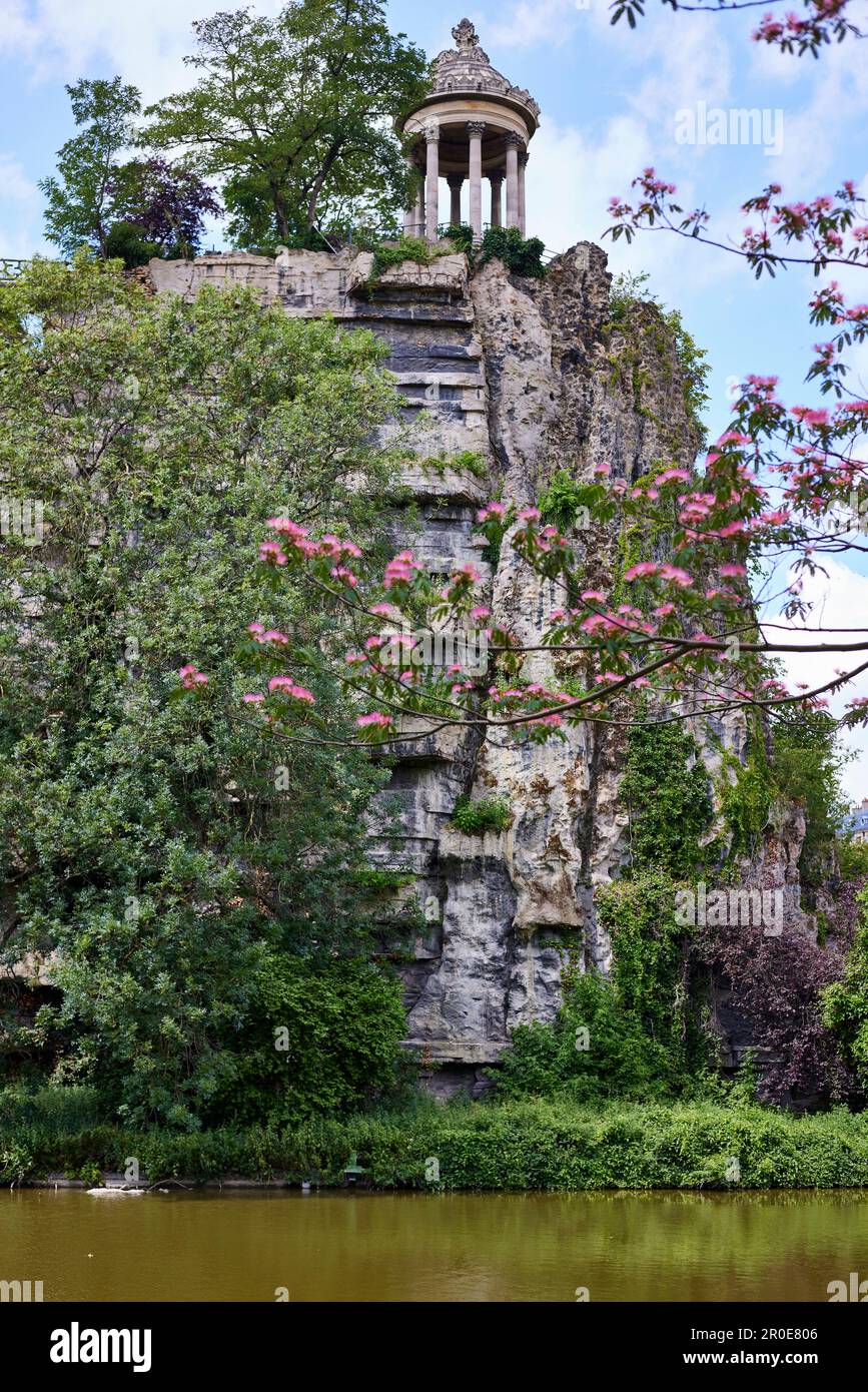 Parc Buttes Chaumont Stockfoto