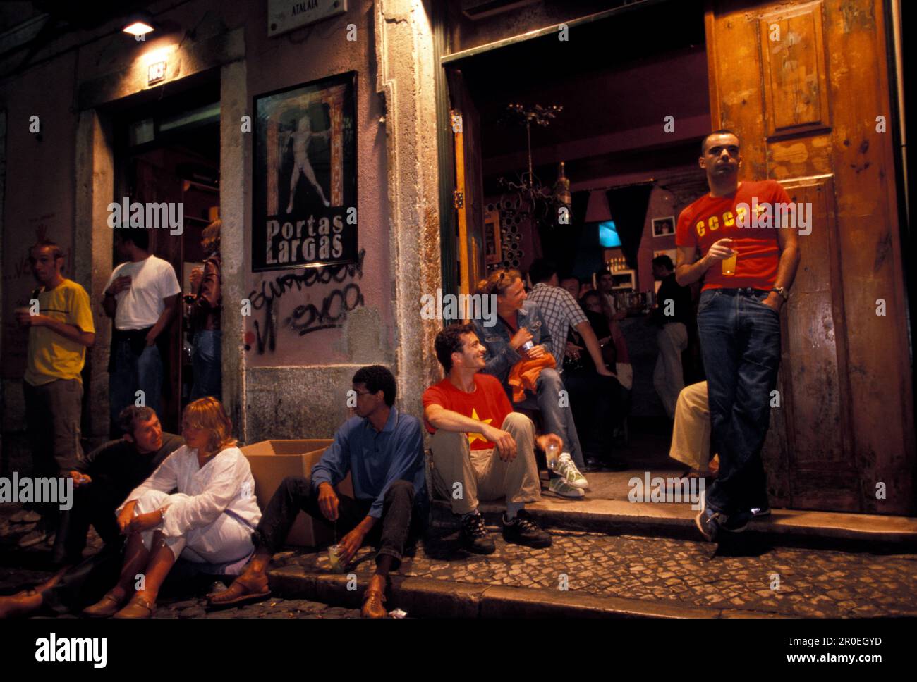 Portas Largas Bar, Bairro Alto, Lissabon, Portugal Stockfoto