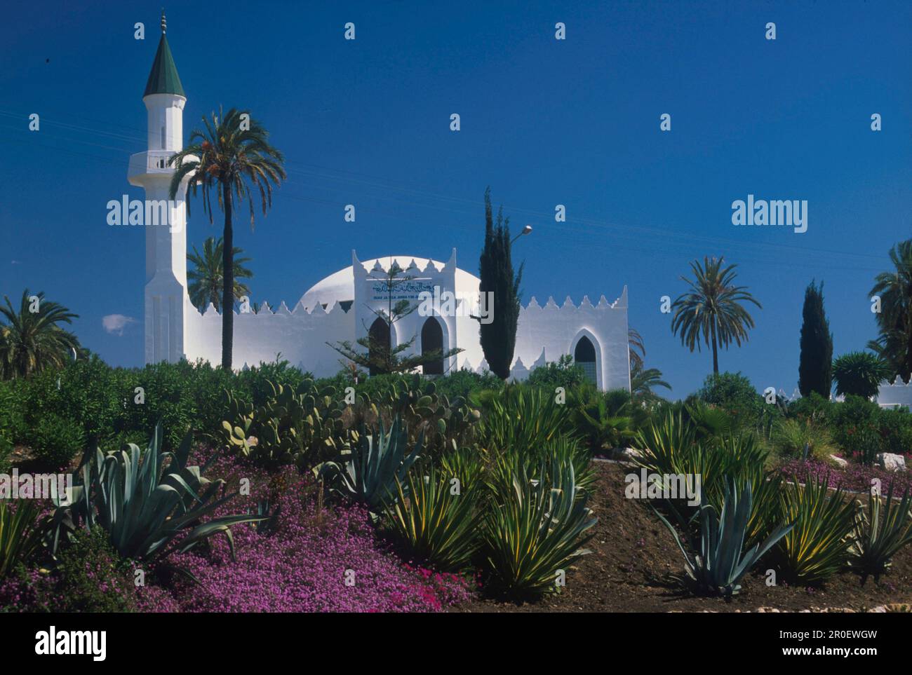 Moschee gegen Koenig Abdul Aziz al Saud, Marbella, Prov Malaga Andalusien, Spanien Stockfoto