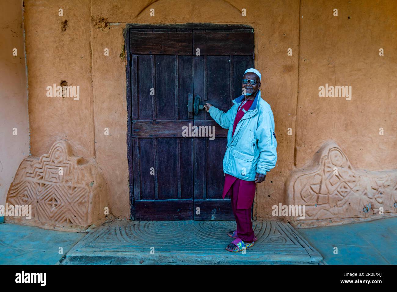 Fall A Palabres, ehemaliger Sitzungssaal für die Ältesten, Dalaba, Futa Djallon, Guinea Conakry Stockfoto