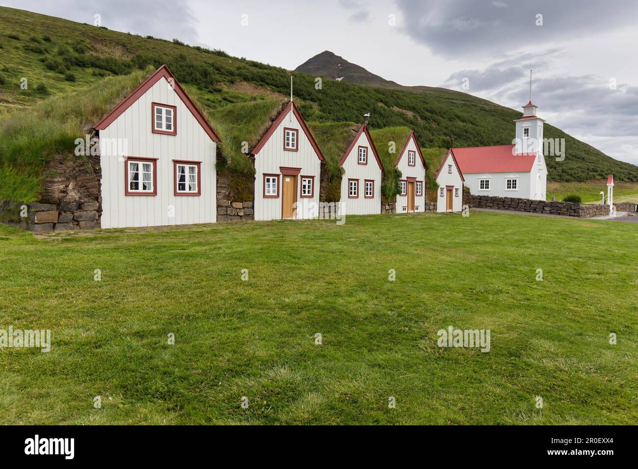 Museumsfarm Laufas, Island Stockfoto