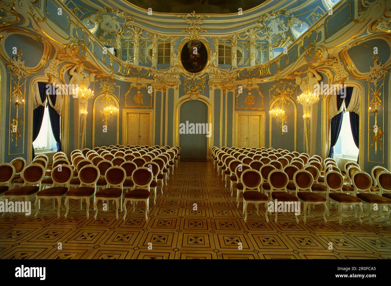 Rokoko-Halle, Schloss Sondershausen, Thüringen, Deutschland Stockfoto