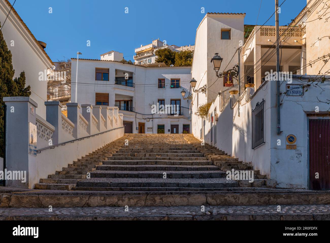 Kleine und charmante Altstadt, Labyrinth von Straßen und Treppen die Geschichte der Stadt Altea und ihrer schönsten Ecken, Alicante, Spanien, Europa Stockfoto