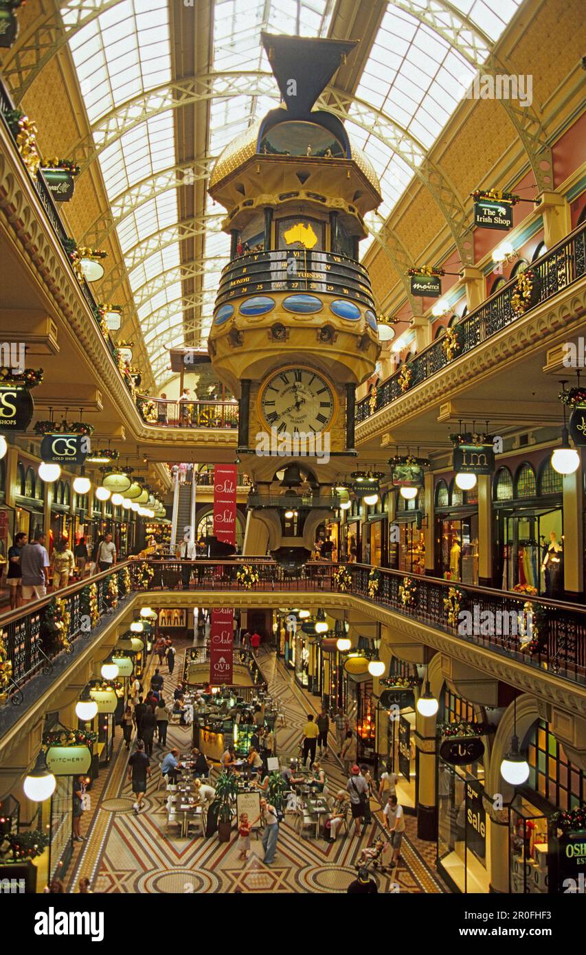 Einkaufszentrum im Queen Victoria Gebäude. Es ist eine der besten Einkaufsadressen der Welt. Sydney, New South Wales, Australien Stockfoto