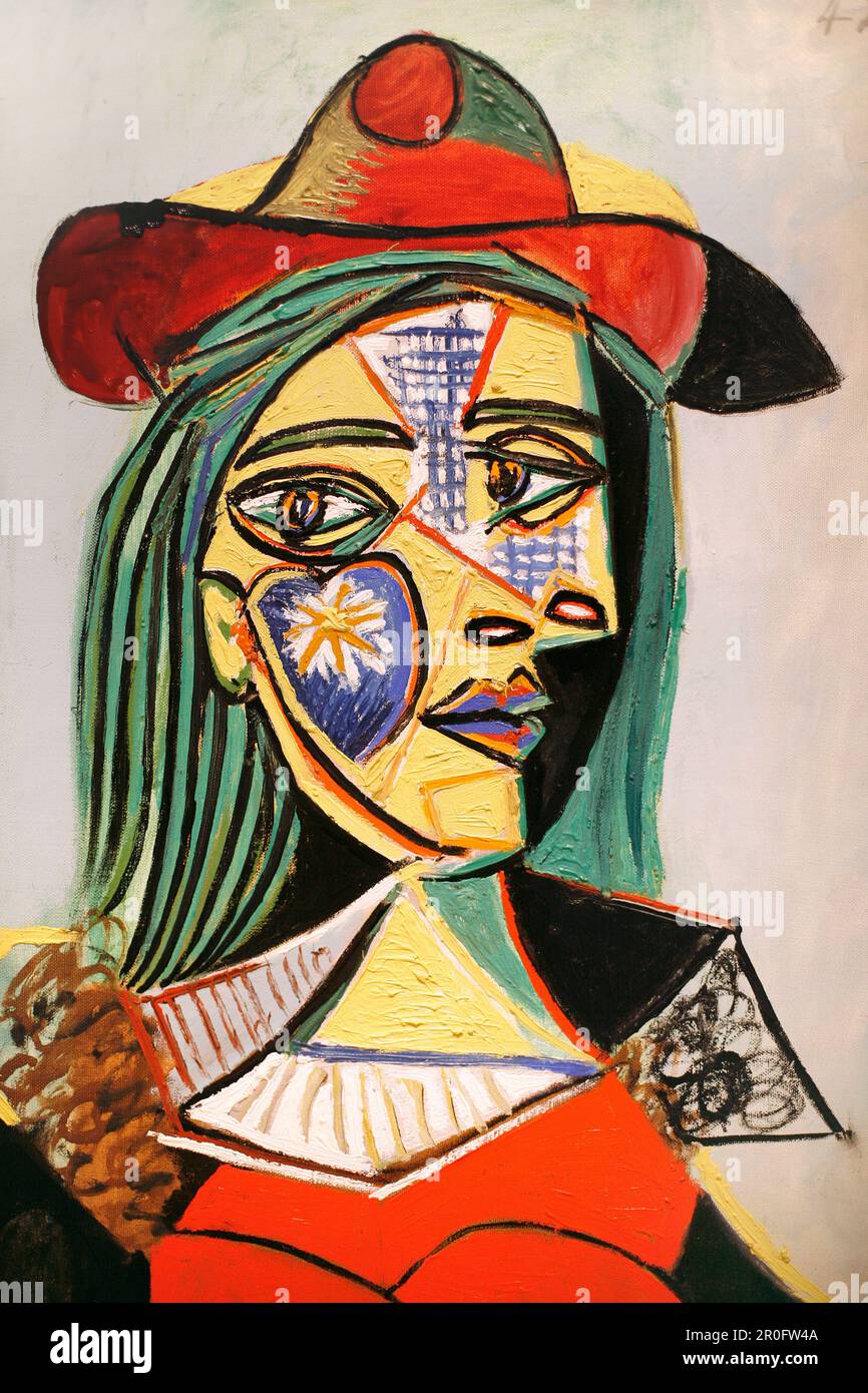 Pablo Picasso Gemälde, Museu Nacional d'Art de Catalunya, Palau Nacional, Montjuic, Barcelona, Katalonien, Spanien Stockfoto