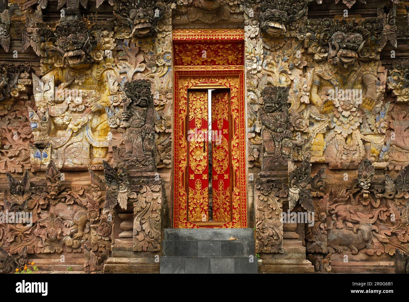 Eintritt zum Pura Beji Tempel in Sangsit, Nordbali, Indonesien, Asien Stockfoto