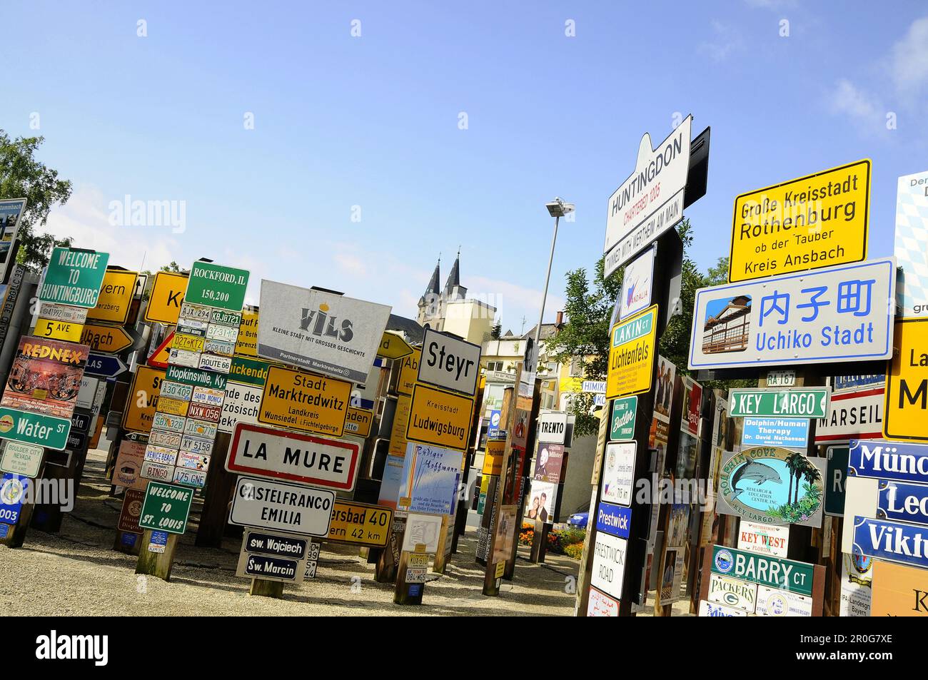 Fernwehpark Hof, Upper Franconia, Bayern, Deutschland Stockfoto