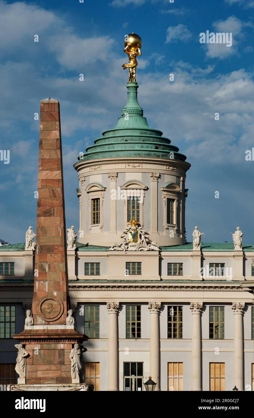 Obelisk, Altes Rathaus, Potsdam, Land Brandenburg, Deutschland Stockfoto