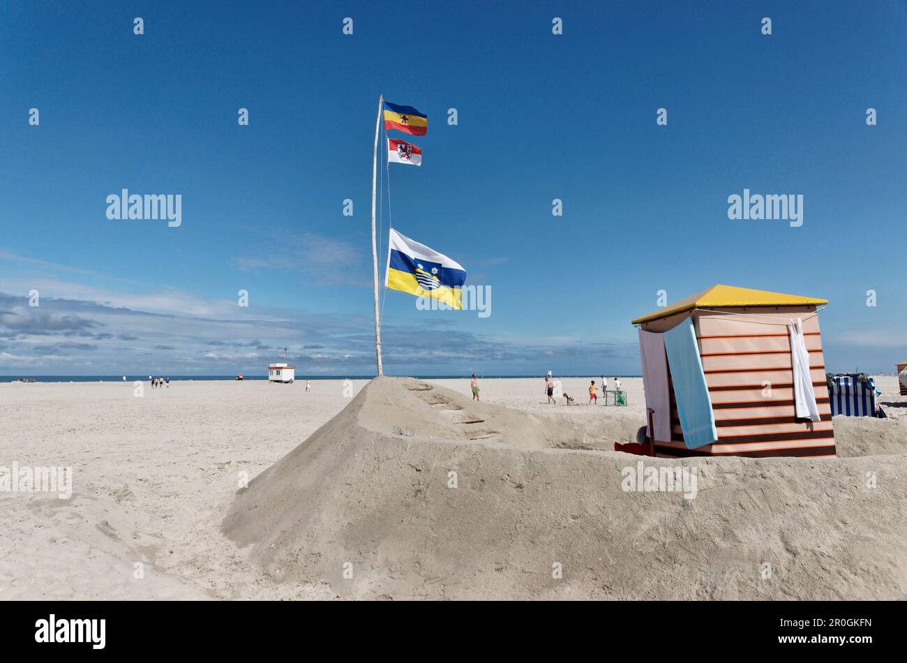 Main Beach, Nordsee Insel Juist, Ostfriesland, Niedersachsen, Deutschland Stockfoto