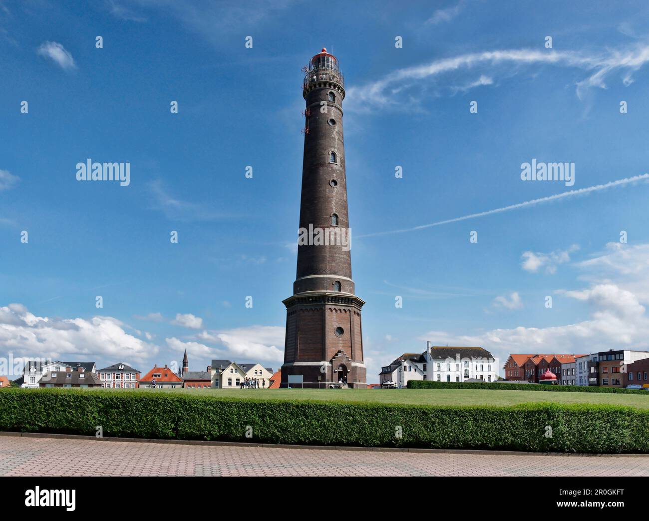 Neuer Leuchtturm, Nordseeinsel Borkum, Ostfriesien, Niedersachsen, Deutschland Stockfoto