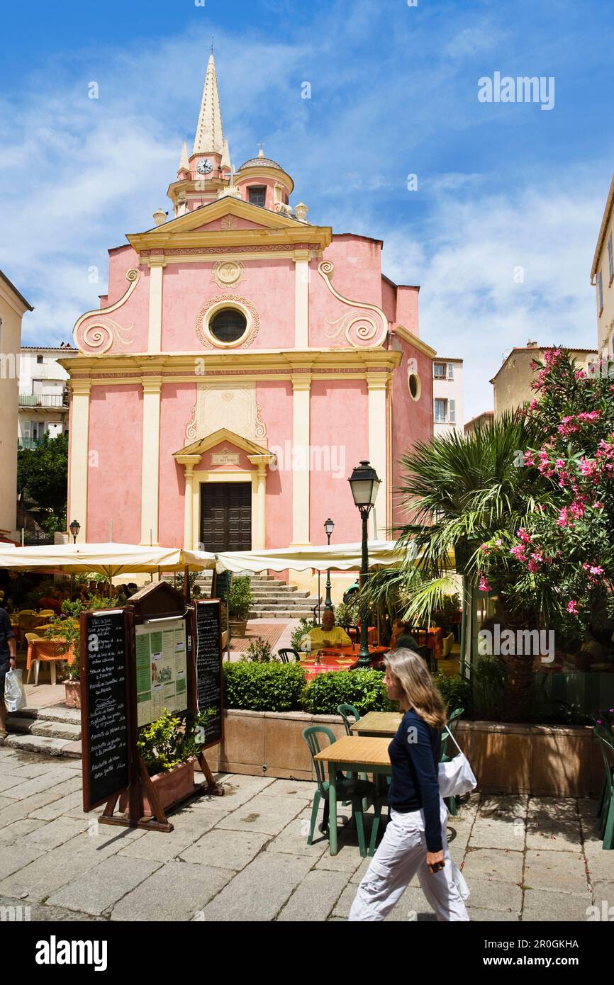 Kirche Sainte-Marie Gewalt, Calvi, Korsika, Frankreich Stockfoto