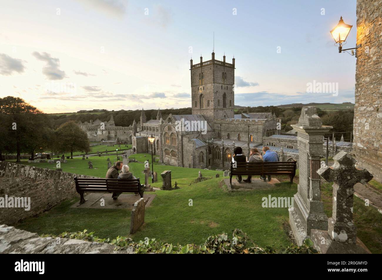 St David's Cathedral, Pembrokeshire, Wales, Großbritannien Stockfoto