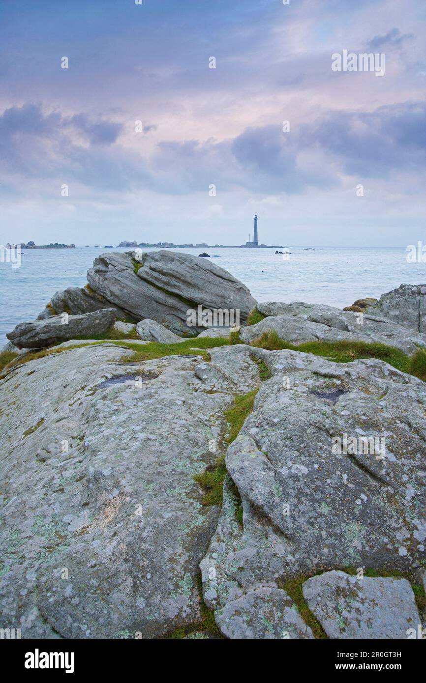 Le Phare de L Ile Vierge, Finistere, Bretagne, Frankreich, Europa Stockfoto