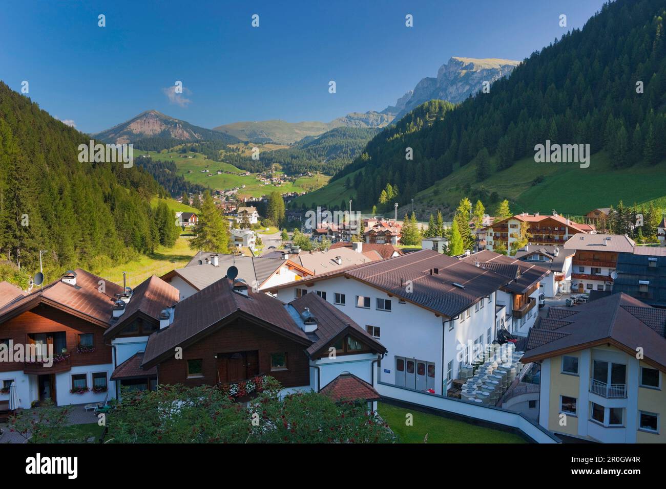Wolkenstein in Val Gardena, Südtirol, Italien, Europa Stockfoto