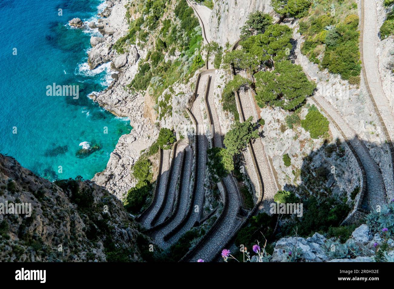 Via Krupp, Capri, Capri, Kampanien, Italien Stockfoto