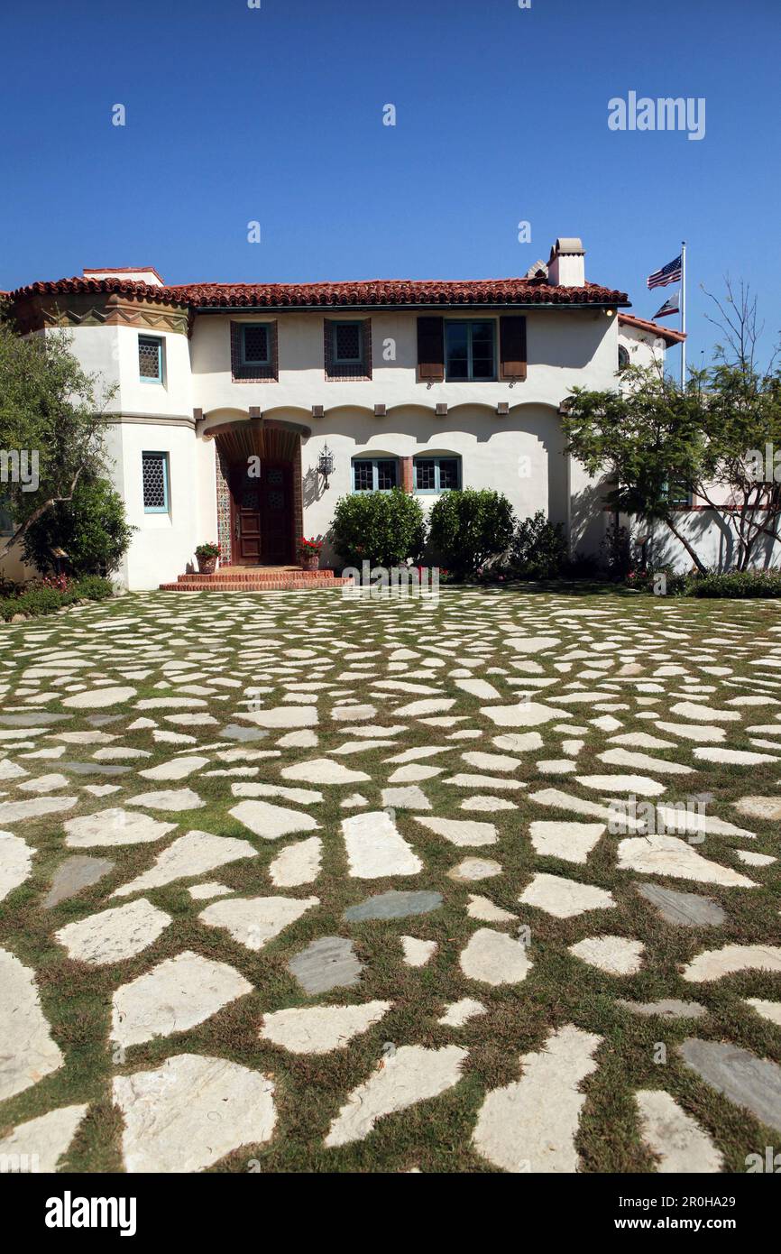 USA, California, Malibu, USA, eine Außenansicht des Adamson Haus in der Nähe des Malibu Pier Stockfoto