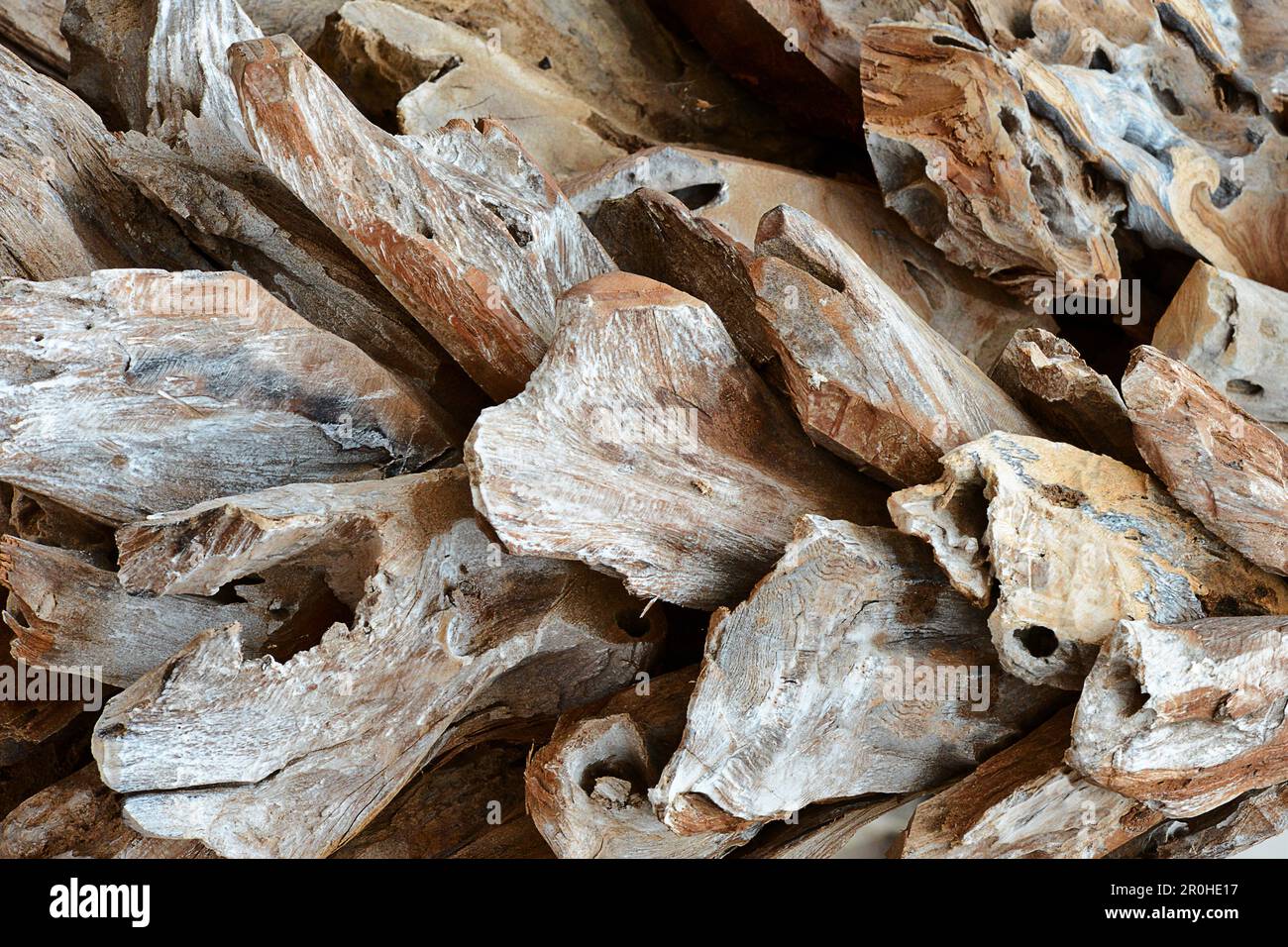Holzstücke für die Dekoration Stockfoto