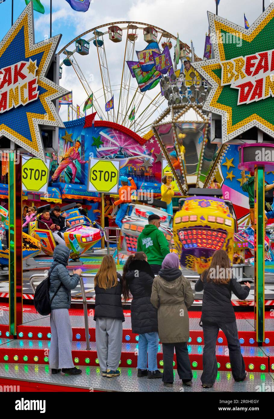 Palmkirmes, größte Gemeindemesse im Frühjahr in NRW, Deutschland, Nordrhein-Westfalen, Ruhrgebiet, Recklinghausen Stockfoto