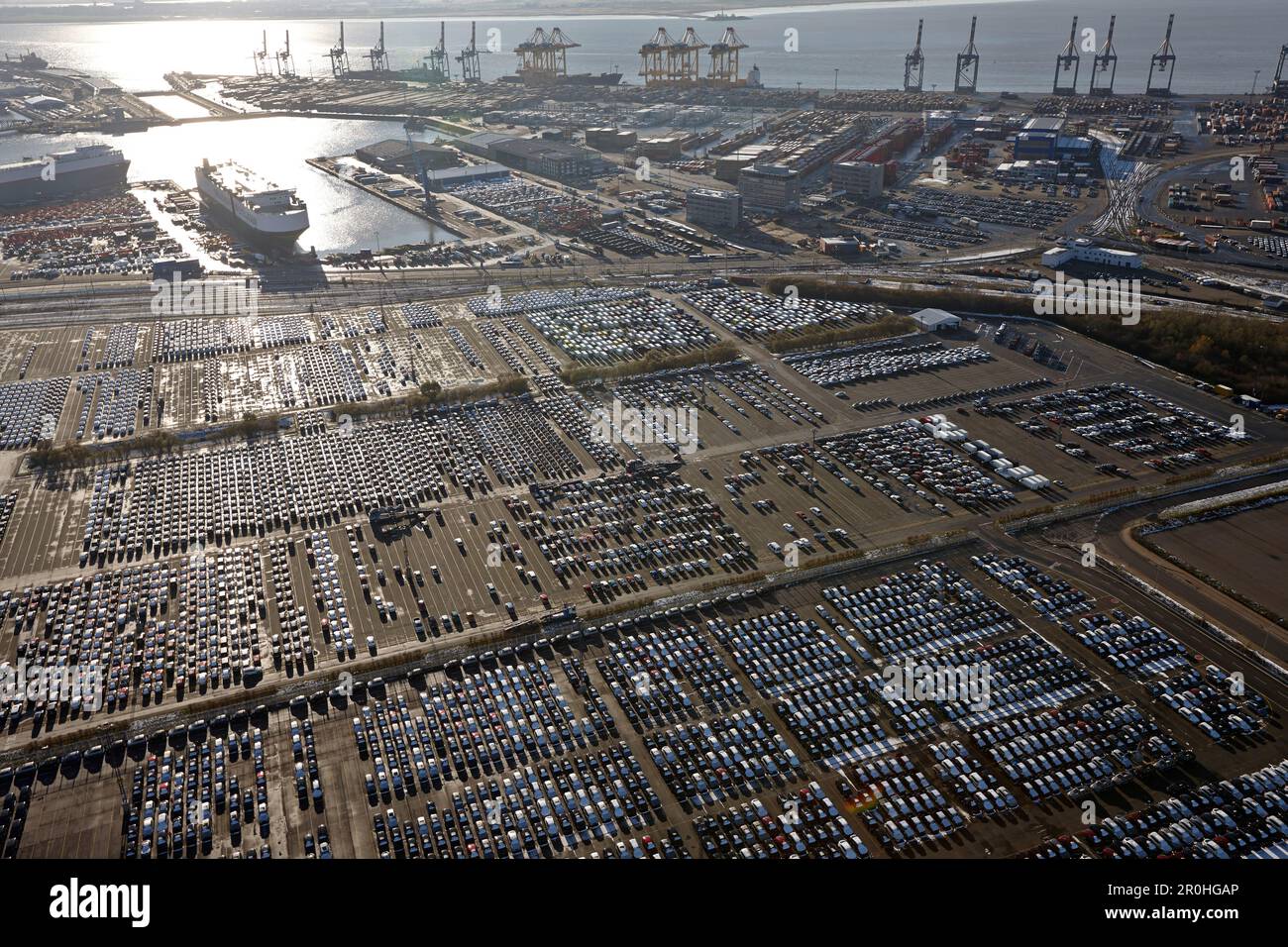 Überseehafen, Bremerhaven, Deutschland Stockfoto