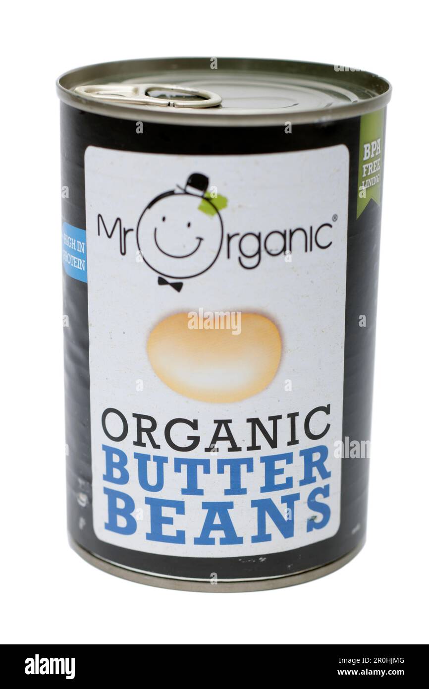 Mr Organic Organic Butter Beans 400g Stockfoto