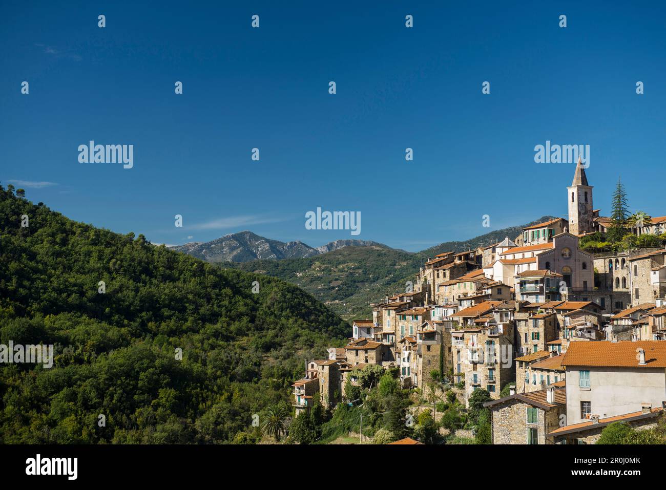 Apricale, Val Nervia, Provinz Imperia, Ligurien, italienische Riviera, Italien Stockfoto