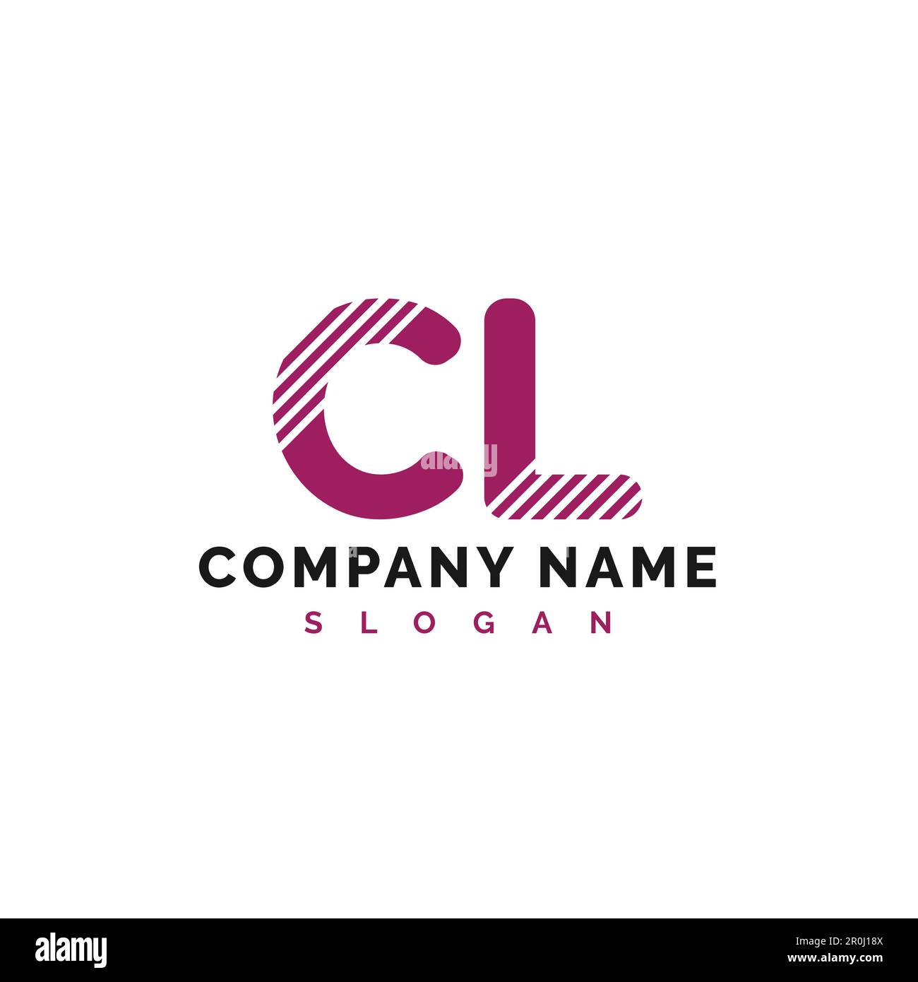 Logo-Design des CL Letter. Vektordarstellung des Logos des CL-Buchstabens – Vektor Stock Vektor