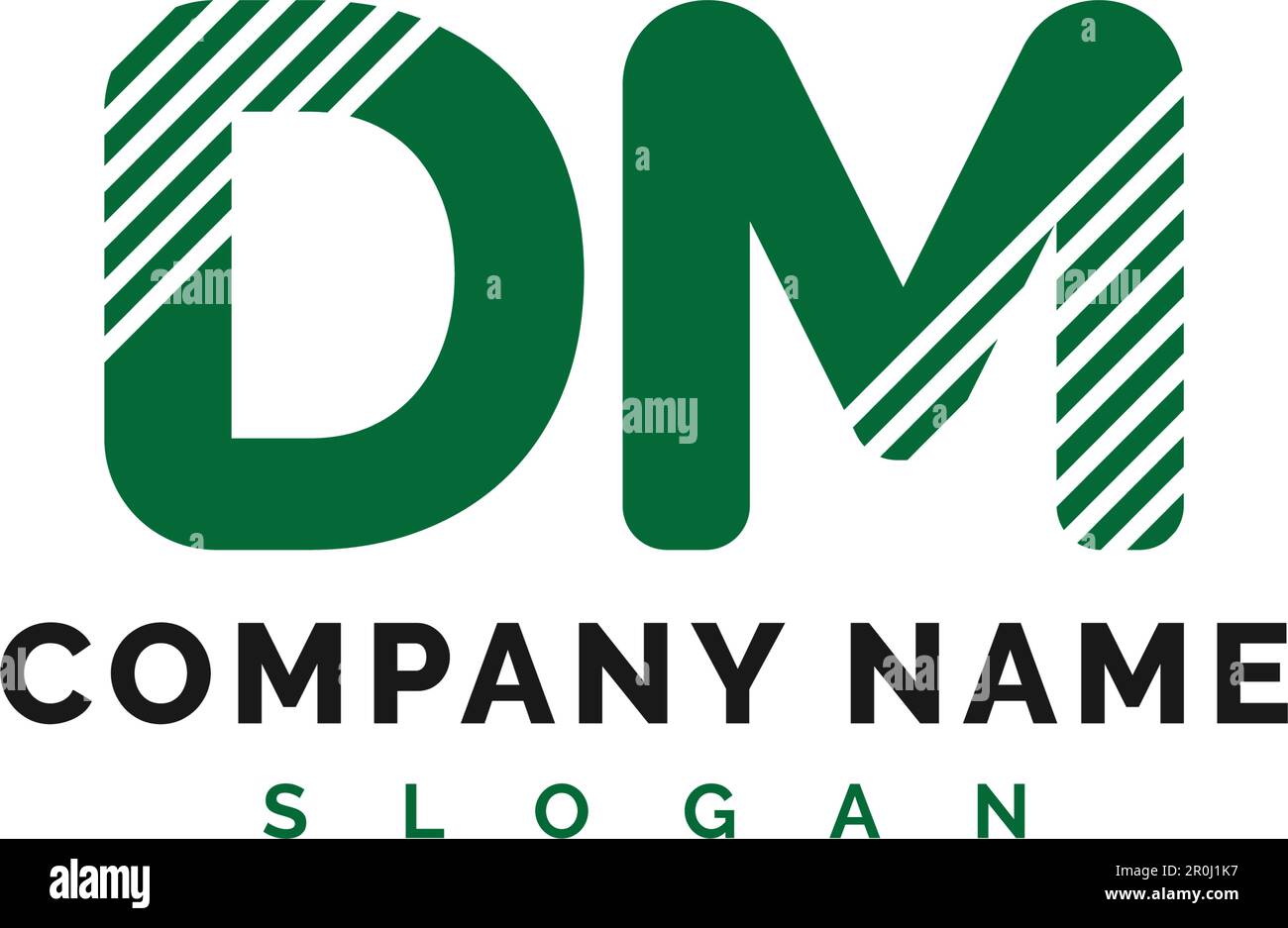 DM Letter Logo-Design. DM-Buchstabe Logo Vector Illustration - Vector Stock Vektor