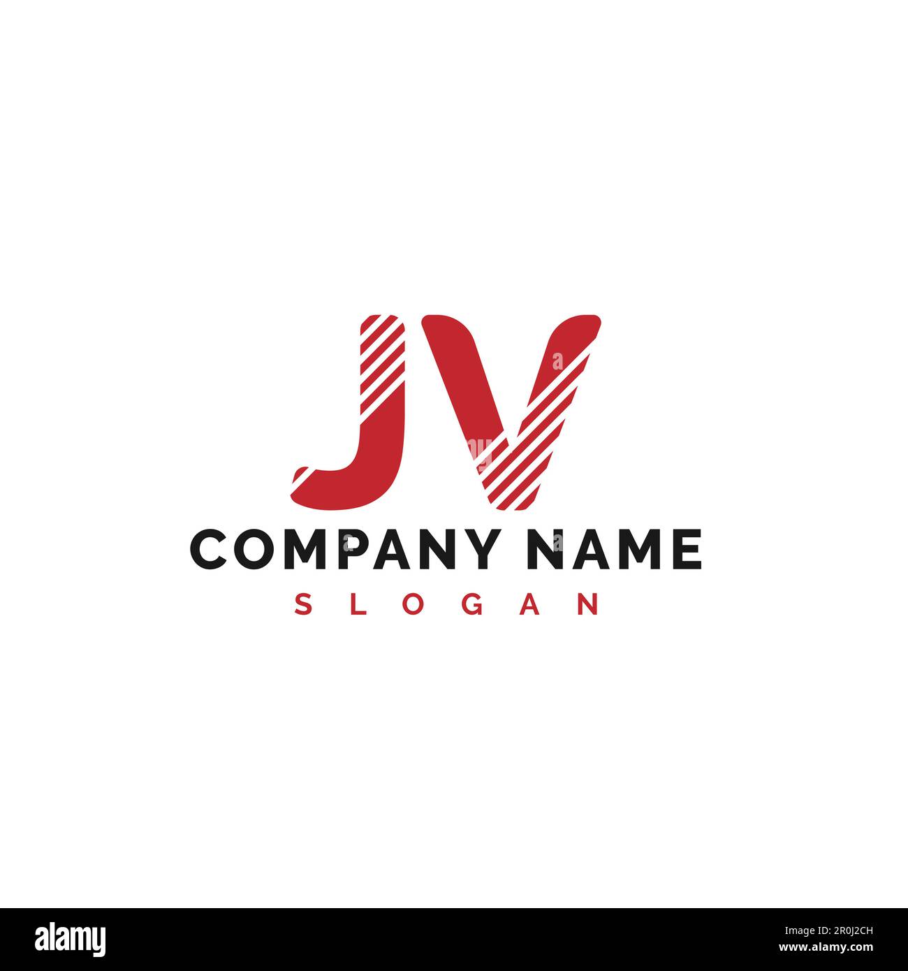 Design des JV Letter-Logos. Logo des JV-Buchstabens Vector Illustration - Vector Stock Vektor