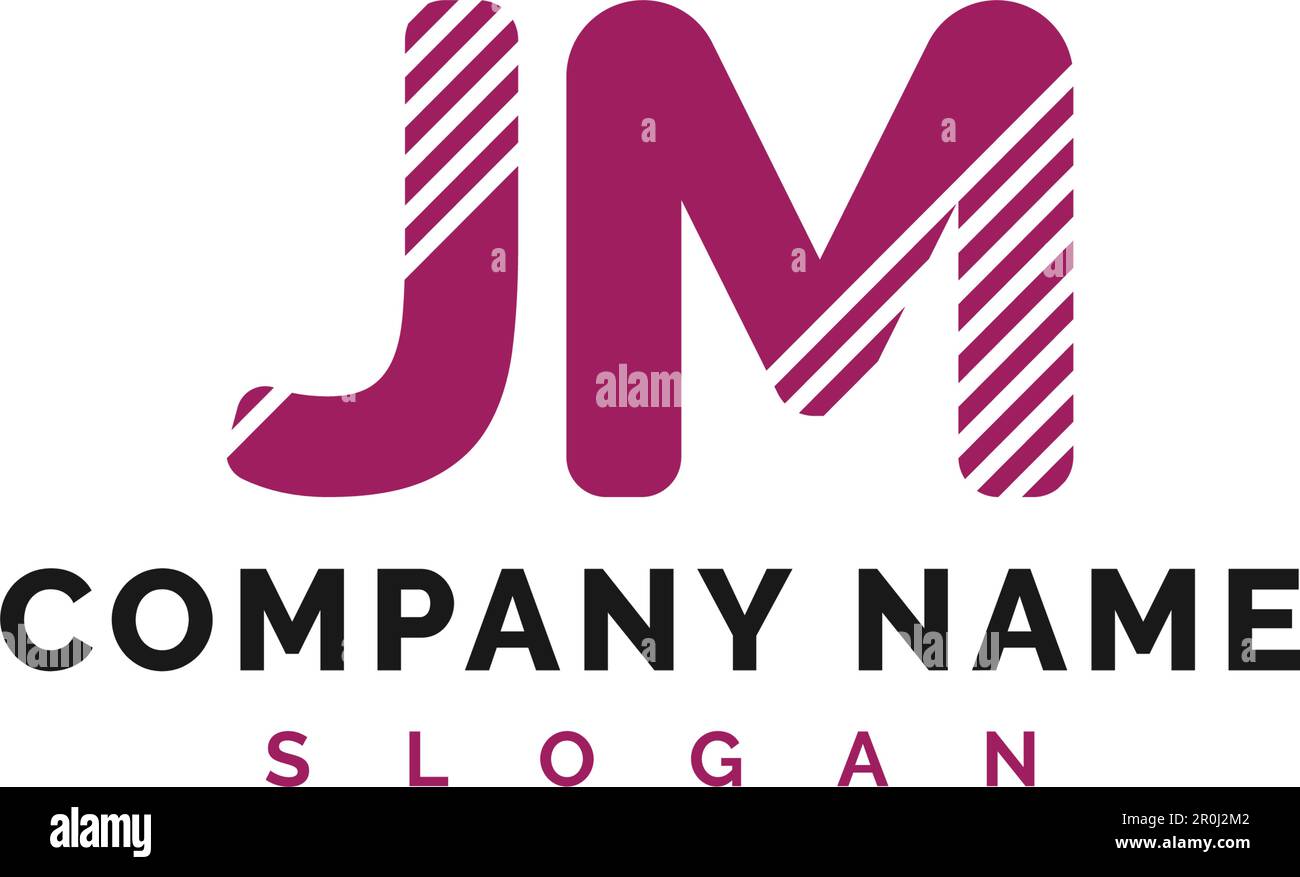 Design des JM Letter Logos. JM-Letter-Logo Vektordarstellung - Vektor Stock Vektor