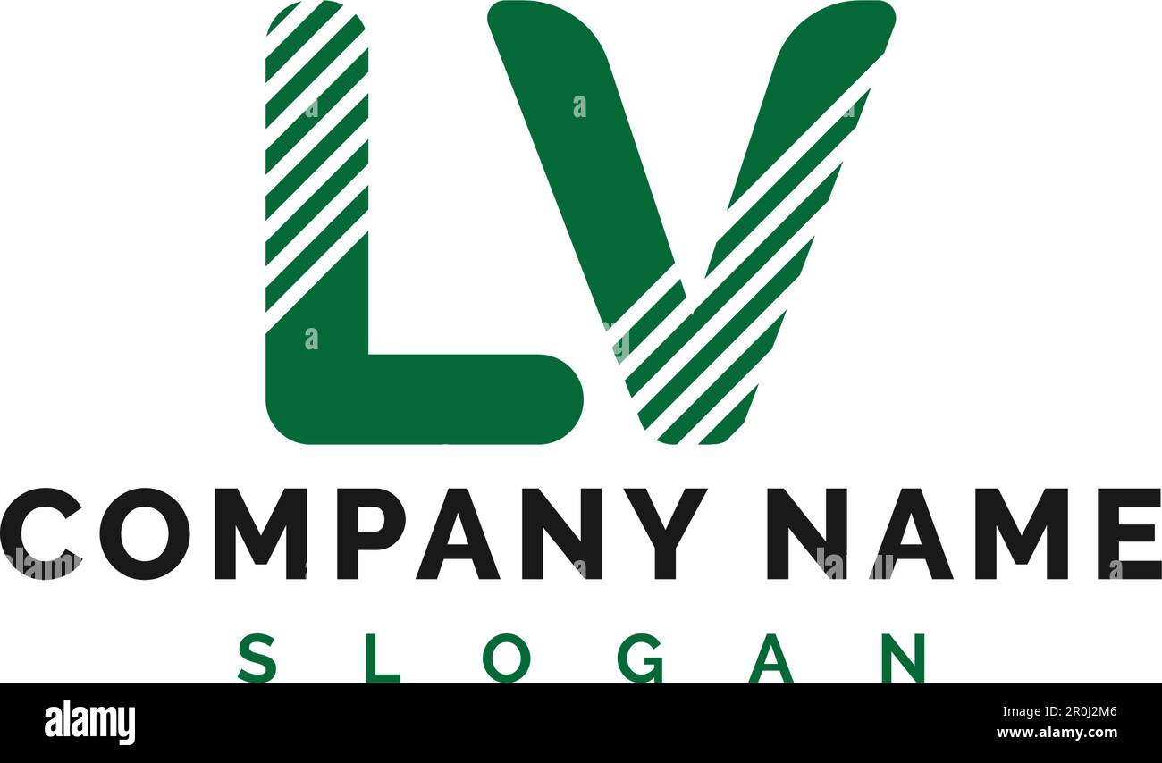 Logo-Design im LV Letter-Format. LV-Buchstabe Logo Vektordarstellung - Vektor Stock Vektor