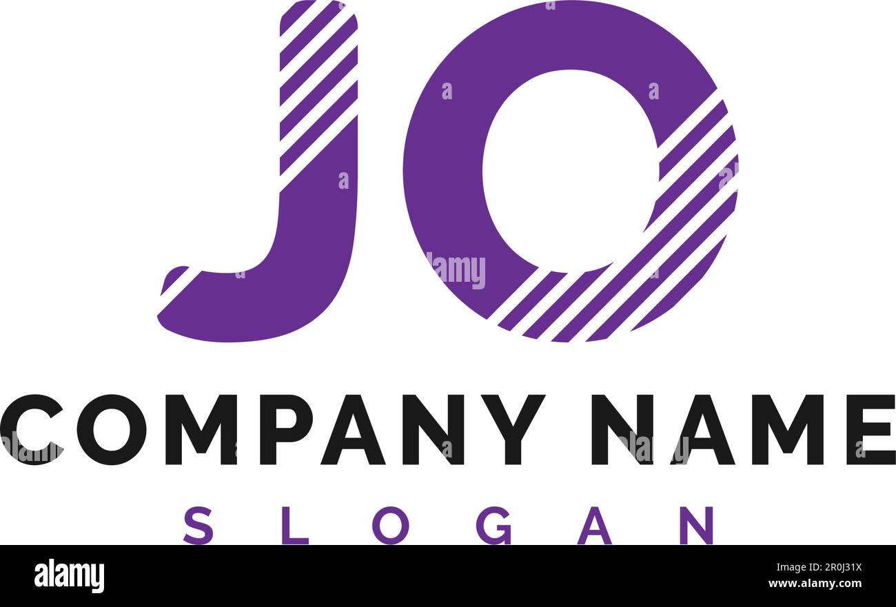 LOGO-Design MIT JO Letter. JO Letter Logo Vector Illustration - Vector Stock Vektor
